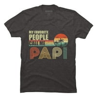 Férfi kedvenc embereim Papi Apák napja férfi Sötétkék grafikus póló-az emberek XL tervezése