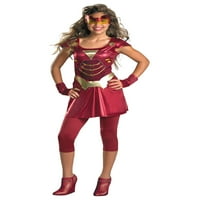 Női Jrs Iron Man Ironette Piros Ruha & Leggings Halloween Jelmez Közepes
