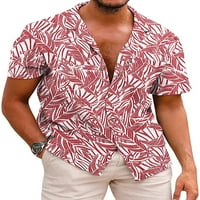 Férfi felsők rövid ujjú Nyári ingek Virágmintás póló Férfi Hawaii Tee nyaralás blúz stílus I 2XL