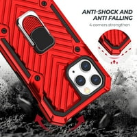 Iphone Iphone Pro Kickstand anti-shock és anti eső tok piros