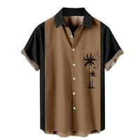 Férfi Hawaii ing rövid ujjú nyomtatott gomb le a nyári strand ruha ingek OJSC Unise nyári strand alkalmi rövid ujjú
