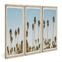 Palms Sunrise Triptych 18 18. Keretes fotózási művészeti nyomatokban