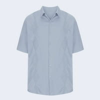 amidoa férfi otthoni Vintage tiszta színű alkalmi gomb zseb dekoráció szilárd ing felsők blúz férfi ruha ing