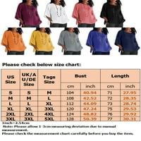 Paille Női póló egyszínű póló ujjú nyári felsők Laza Dailywear tunika blúz Sárga M