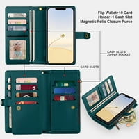 Petocase iPhone Plus tok, bőr pénztárca kártyatartóval, mágneses zárás teljes Ütésálló védelem csepp abszorpciós telefon