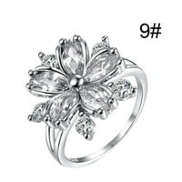 xiangDd cirkon gyémánt virág gyűrű ékszerek születésnapi javaslat ajándék menyasszonyi eljegyzési Party gyűrű