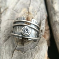 Heiheiup Vintage Vonal Gyűrű Forgatás Gyűrű Esküvői Klasszikus Cirkon Gyűrű A Nők Aranyos Lány Gyűrűk
