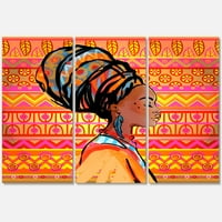 Designart 'Afro -amerikai nő portréja I. Modern vászon fali művészet nyomtatvány