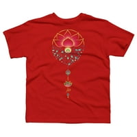 Lotus Boys piros grafikus póló-az emberek XL tervezése
