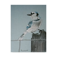 Védjegy Szépművészeti „Bird On A Post” vászon művészete, Rusty Frentner