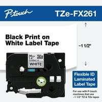 Brother eredeti P-touch TZE-F szalag, széles rugalmas-ID laminált címkekészítő szalag, fekete-fehér, 1. be. 26. ft.