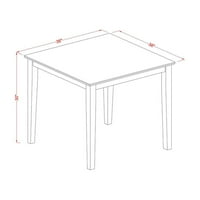 East West bútor OXFO3-LWH-3-Pc konyha étkező szett tartalmaz Modern konyhaasztal és Világosszürke vászon szövet Mid