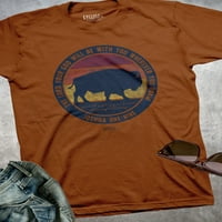 Fényforrás Buffalo Roam Férfi póló Nyomtatott klasszikus pamut póló férfiaknak, Sedona XL
