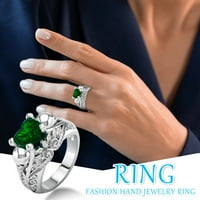 keusn női gyűrű színes cirkon esküvői ékszer gyűrűk méretű ötvözet 6-ajándék ujj w