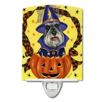 Caroline kincsei PPP3161CNL Schnauzer Halloween kerámia éjszakai fény, 6x4x3