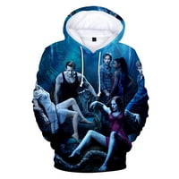 A Vampire Diaries kapucnis TV sorozat 3D nyomtatott pulóver alkalmi pulóver Unisex számára