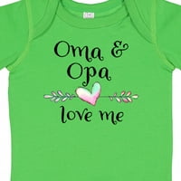 Inktastic Oma és Opa Love Me-szív unoka ajándék kisfiú vagy kislány Body