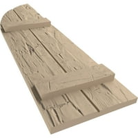 Ekena Millwork 11 W 48 H Timberthane Hand két táblát csatlakoztatott Board-N-Batten W negyed fordulóban ív felső fufa