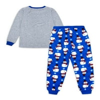 Megfelelő családi karácsonyi pizsamák gyerek hóember 2 darabos pizsama szett