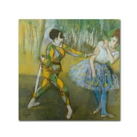 Védjegy Szépművészet Harlequin és Columbine vászonművészet, Edgar Degas