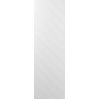 Ekena Millwork 18 W 51 H True Fit PVC átlós slat modern stílusú rögzített redőnyök, fehér