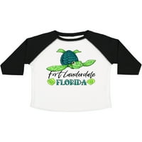 Inktastic Fort Lauderdale, Florida Boldog tengeri teknős ajándék kisgyermek fiú vagy kisgyermek lány póló