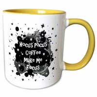 A Hocus Pocus kávé engem fókuszál-vicces Halloween humor boszorkányok varázslat 11oz kétszínű sárga bögre bögre-317312-8