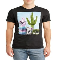 Férfi Fortnite Loot Llama Cactus Battle Royale grafikus póló, 3XL méretig