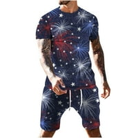 cllios július 4 ruhák férfiaknak hazafias Stars and Stripes grafikus pólók Klasszikus kerek nyakú felső és Fitness