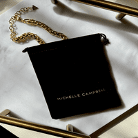 Michelle Campbell ékszerek női mini xo medál nyaklánc, sárgaréz 14k sárga arany overlay