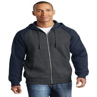 Raglan Colorblock FullZip Kapucnis Gyapjú Kabát