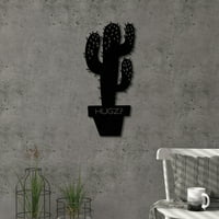 Ada Lakberendezés Bútor Fekete Kaktusz Modern Fém Fal Művészet