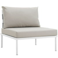 Modway Harmony kar nélküli kültéri terasz alumínium szék fehér bézs színben