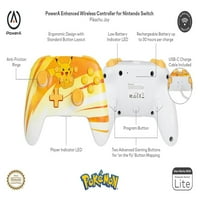 PowerA Pikachu Joy Pokemon továbbfejlesztett vezeték nélküli vezérlő Nintendo Switch Pikachu Joy-hoz