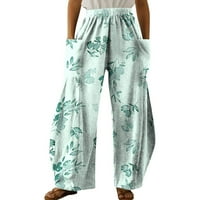 Gaecuw vászon nadrág női nyári széles lábú nadrág nyugodt Fit Hosszú nadrág Lounge nadrág Sweatpants alkalmi laza bő