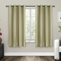 Exkluzív otthoni Szatén Twill szőtt szoba sötétítő Blackout Grommet felső függöny Panel pár, 52 x108