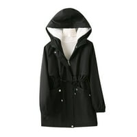 Sngxgn női divat téli kabát hosszú ujjú kabát kabát Zip Up felsőruházat felöltő női téli kabátok, Fekete, M méret