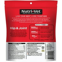 Nutri-Vet Hip & Joint Extra Erősségű Lágy Rágók Kutyáknak, 4. oz, ct