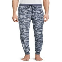 Ande, felnőtt férfiak kocogók pizsamák alvó nadrág, 2-csomag, méret S-2XL