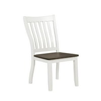 Kingman léc vissza étkező székek Espresso és fehér