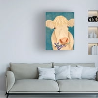 Fab Funky 'Cow Cream Bluebells' vászon művészet