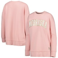 Női Pressbo Rózsaszín Nebraska Huskers La Jolla gyapjú pulóver pulóver