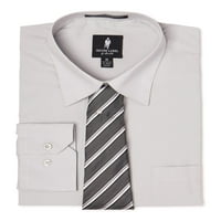 Ezüst címke férfi hosszú ujjú ruha ing megfelelő nyakkendővel