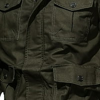 Férfi Hosszú ujjú bombázó kabát rövid kabát Egyszínű Alkalmi őszi-téli szerszám szél kabát kabát