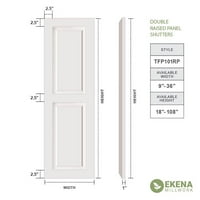 Ekena Millwork 18 W 80 H True Fit PVC Két egyenlő emelt panel redőny, Viridian Green