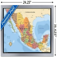 Térkép-Mexikói Fal Poszter, 14.725 22.375