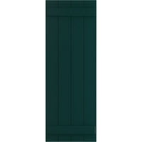 Ekena Millwork 1 2 W 54 H True Fit PVC Négy tábla csatlakozott a Board-N-Batten redőnyökhöz, termálzöld