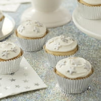 Wilton Ezüst Fólia Cupcake Bélések, 24-Gróf