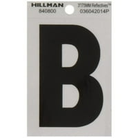 3 BLK SLV B ADHV Hillman a. Fényvisszaverő Fekete Mylar öntapadó B betű pc