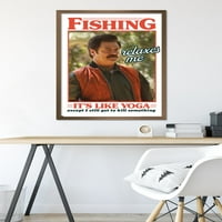 Parkok és szabadidő - Ron Swanson Fishing Wall poszter, 22.375 34 keretes